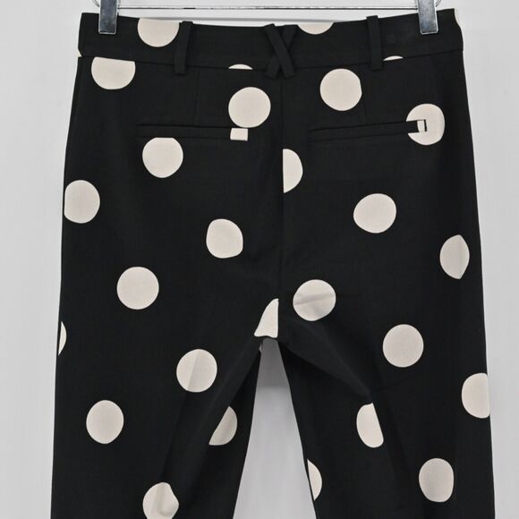 ANTHROPOLOGIE‎ Pants Womens Sz 2 Black Polka Dot The Essential Skinny Kick Flare - Picture 6 of 14